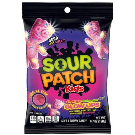 SOUR PATCH KIDS GLOW STRAWBERRY & WATERMELON 12 X 102G