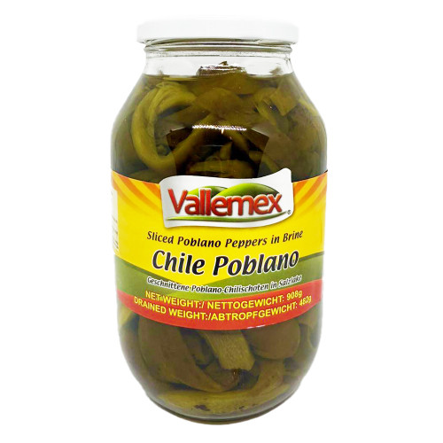 Vallemex Sliced Poblano 908g