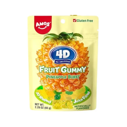 Amos 4D Fruit Gummy Pineapple 12x65 g