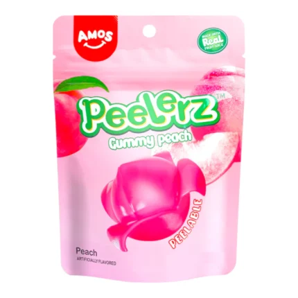 AMOS CANDY AMOS 65 GR PEELERZ GUMMY PEACH