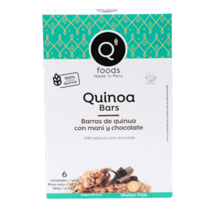 QFoods Quinoa Bar with Peanut and Chocolate 6 x 30g(display with 6 bars)