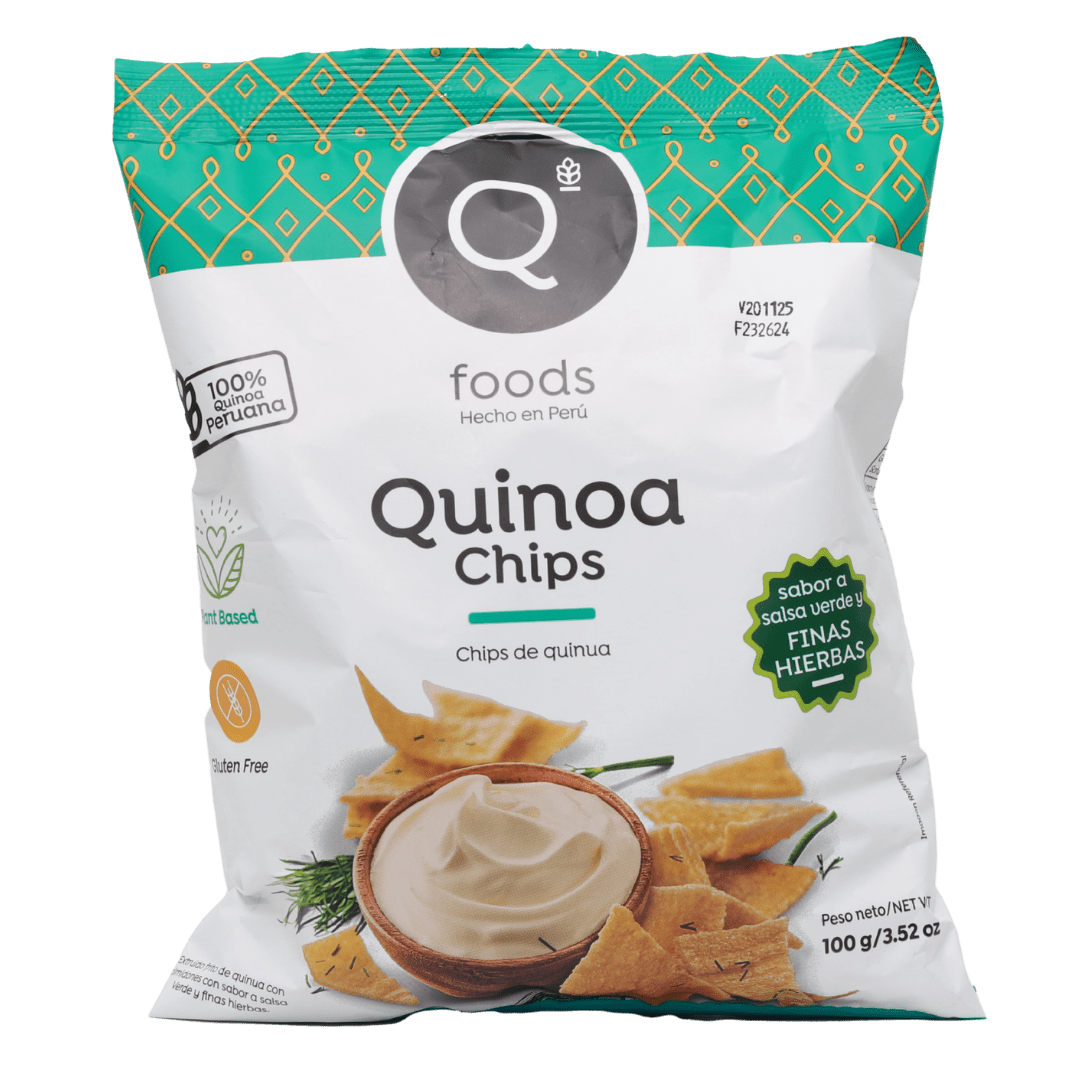 QFoods Quinoa Chips Fine Herbs Flavor 14x100g