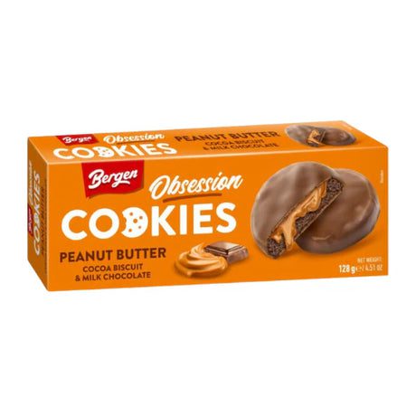 BERGEN OBSESSION PEANUT BUTTER COCOA COOKIES 18 X 128G