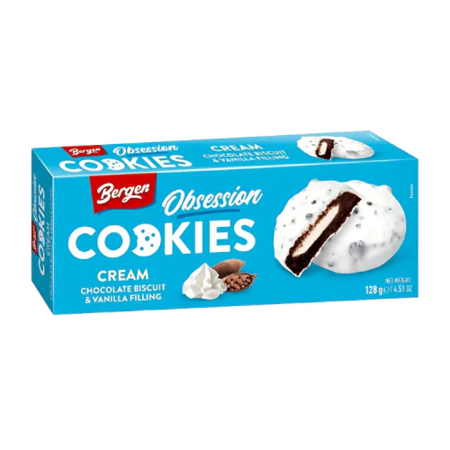 BERGEN OBSESSION COOKIES & CREAM VANILLA 18 X 128G