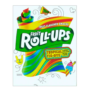 BETTY CROCKER FRUIT ROLL-UPS TROPICAL TIE-DYE 10 X 141G