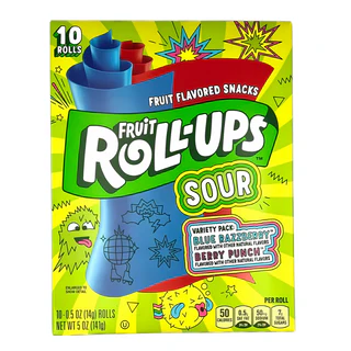 BETTY CROCKER FRUIT ROLL-UPS SOUR 10 X 141G