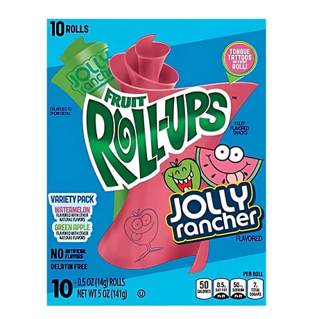 BETTY CROCKER FRUIT ROLL-UPS JOLLY RANCHER 10 X 141G