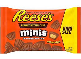 REESE'S PEANUT BUTTER UNWRAPPED MINIS CUPS KING SIZE 16 X 70G