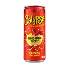 CALYPSO SPARKLING LEMONADE BLOOD ORANGE BREEZE ZERO SUGAR 12 X 330ML