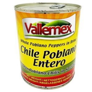 VALLEMEX WHOLE POBLANO PEPPERS 12 X 737G