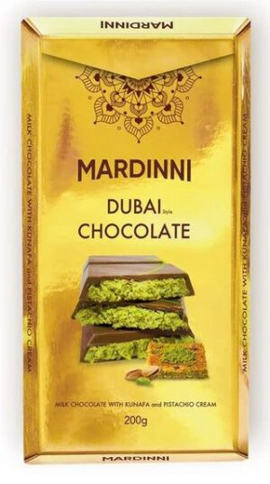 MARDINNI DUBAI CHOCOLATE WITH KUNAFA & PISTACHIO CREAM 6 X 200G