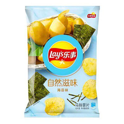 LAY'S NATURAL Seaweed Flavour 22 x 65g